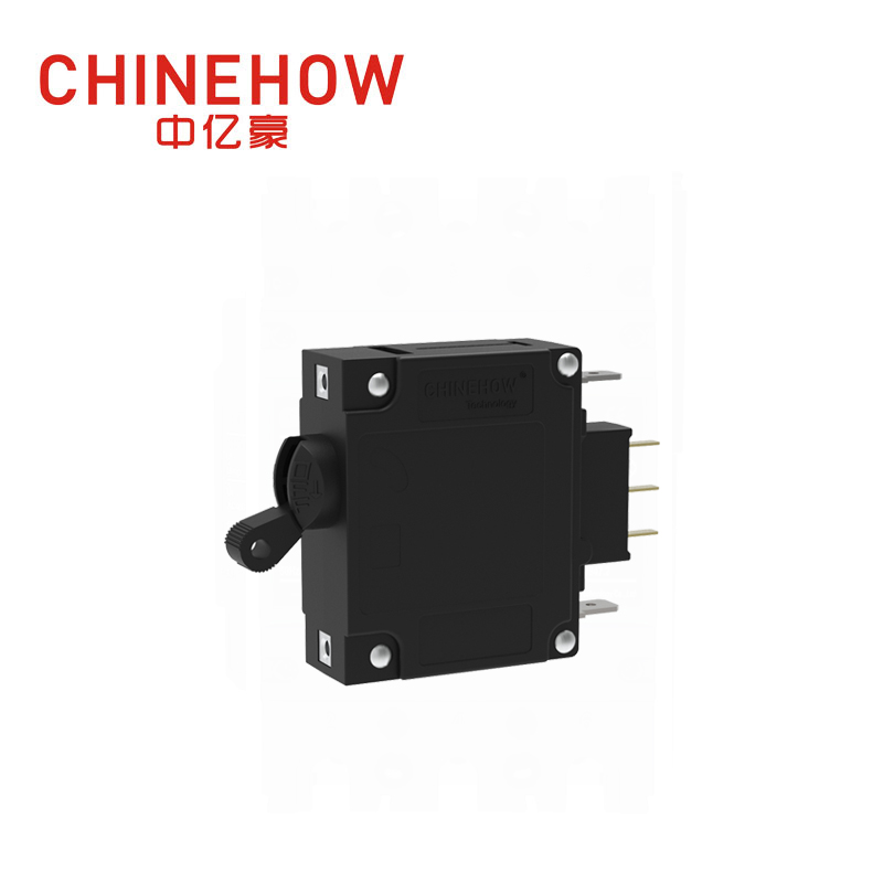 CVP-TH 油圧式電磁遮断器 ロングハンドルアクチュエータ 補助スイッチ・タブ付(QC250) 1P 